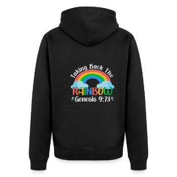 Pansexual Gay Pansexuality Asexual Asexuality - Unisex Premium Organic Zip Hoodie - black - Back - Nico (187cm)
