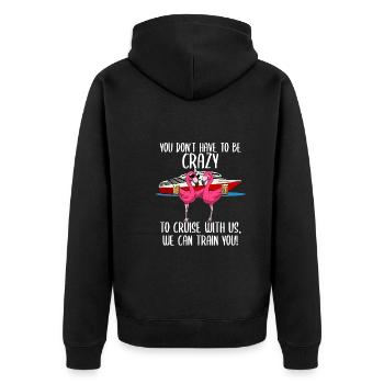 Vous n’avez pas à naviguer avec nous Flamingo - Veste à capuche bio Premium Unisexe - noir - Dos - Nico (187cm)