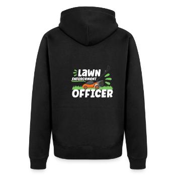 Garden Plants Gardener Lawn Mowing Leaf Blowers - Unisex Premium Organic Zip Hoodie - black - Back - Nico (187cm)