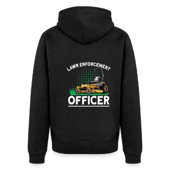 Garden Plants Gardener Lawn Mowing Leaf Blowers - Unisex Premium Organic Zip Hoodie - black - Back - Nico (187cm)