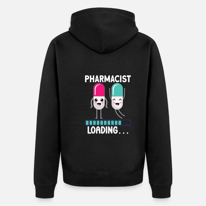 Drôle de pharmacien-pharmacie-technicien-pharmacie - Veste à capuche bio Premium Unisexe - noir