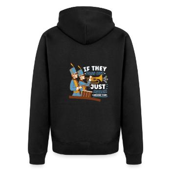 Marching Band Clarinetist School Probenmusik - Unisex Premium Bio Zip Hoodie - Schwarz - Hinten - Nico (187cm)