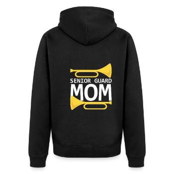Marching Band Clarinetist School Rehearsal Music - Unisex Premium Organic Zip Hoodie - black - Back - Nico (187cm)