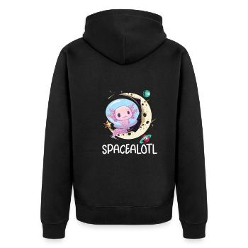 Axolotl Astronaute Astronomie Système Solaire Poison - Veste à capuche bio Premium Unisexe - noir - Dos - Nico (187cm)