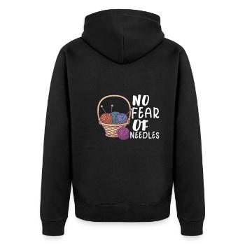 Sewing Machine Fun Sewing Sewing Sewing Fan Hobby - Unisex Premium Organic Zip Hoodie - black - Back - Nico (187cm)