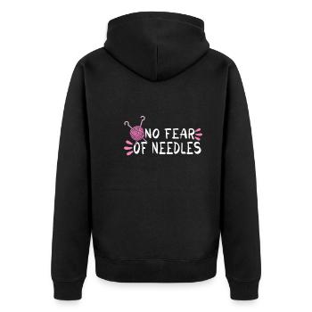Sewing Machine Fun Sewing Sewing Sewing Fan Hobby - Unisex Premium Organic Zip Hoodie - black - Back - Nico (187cm)