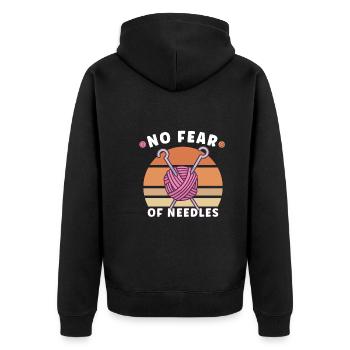 Sewing Machine Fun Sewing Sewing Sewing Fan Hobby - Unisex Premium Organic Zip Hoodie - black - Back - Nico (187cm)