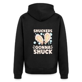 Amateurs d’huîtres Drôle d’huîtres Shucker d’huîtres - Veste à capuche bio Premium Unisexe - noir - Dos - Nico (187cm)