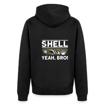 seashells shell collector shell collecting Gift - Unisex Premium Bio Zip Hoodie - Schwarz - Hinten - Nico (187cm)