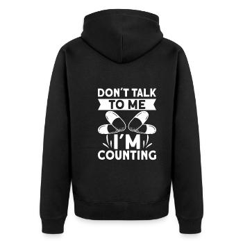 Funny pharmacist-pharmacy-technician-pharmacy - Unisex Premium Organic Zip Hoodie - black - Back - Nico (187cm)