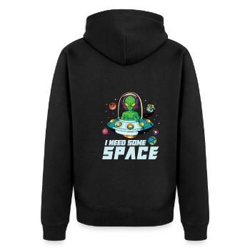 Alien Extraterrestrial Area 51 Ufo Space Geek - Veste à capuche bio Premium Unisexe - noir - Dos - Nico (187cm)