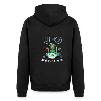 Alien Extraterrestrial Area 51 Ufo Space Geek - Veste à capuche bio Premium Unisexe - noir - Dos - Nico (187cm)