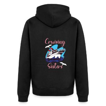 Bateau de navigation Capitaine Navire de croisière - Veste à capuche bio Premium Unisexe - noir - Dos - Nico (187cm)