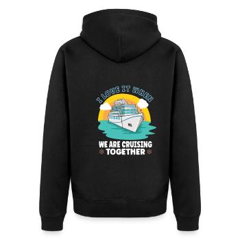 Bateau de navigation Capitaine Navire de croisière - Veste à capuche bio Premium Unisexe - noir - Dos - Nico (187cm)