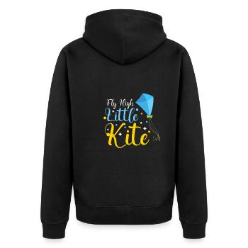 Kite Flying Kite Fan For Fite Flying Lovers - Unisex Premium Organic Zip Hoodie - black - Back - Nico (187cm)