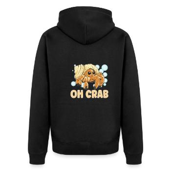Hermit Crab Crabbing Crab Whisperer Crab Hunting - Unisex Premium Bio Zip Hoodie - Schwarz - Hinten - Nico (187cm)