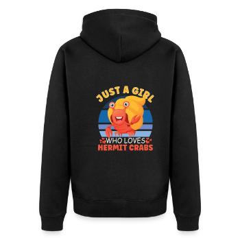 Hermit Crab Crabbing Crab Whisperer Crab Hunting - Unisex Premium Bio Zip Hoodie - Schwarz - Hinten - Nico (187cm)