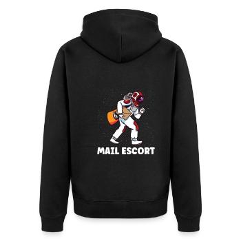 Postal employee Postwoman Postman Postman - Unisex Premium Organic Zip Hoodie - black - Back - Nico (187cm)