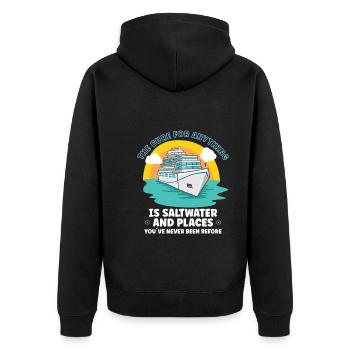 Bateau de navigation Capitaine Navire de croisière - Veste à capuche bio Premium Unisexe - noir - Dos - Nico (187cm)
