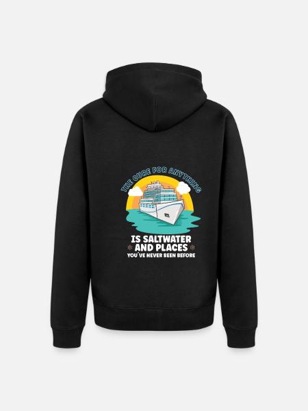 Boating Boat Captain Cruise Ship - Unisex Premium Organic Zip Hoodie - black