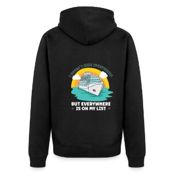 Bateau de navigation Capitaine Navire de croisière - Veste à capuche bio Premium Unisexe - noir - Dos - Nico (187cm)