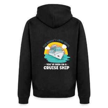 Bateau de navigation Capitaine Navire de croisière - Veste à capuche bio Premium Unisexe - noir - Dos - Nico (187cm)