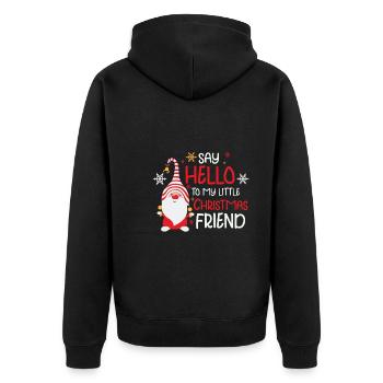 Jardin de Noël Gnomes Gnome Lover Drôle Gnome - Veste à capuche bio Premium Unisexe - noir - Dos - Nico (187cm)