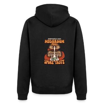 Morels Mushroom Picker Mushroom Farmer Mushroom - Unisex Premium Bio Zip Hoodie - Schwarz - Hinten - Nico (187cm)