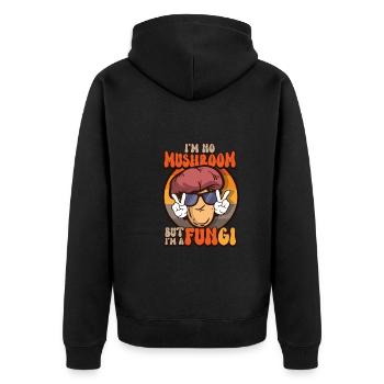 Morels Mushroom Picker Mushroom Farmer Mushroom - Unisex Premium Bio Zip Hoodie - Schwarz - Hinten - Nico (187cm)