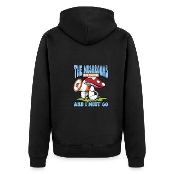 Morels Mushroom Picker Mushroom Farmer Mushroom - Unisex Premium Bio Zip Hoodie - Schwarz - Hinten - Nico (187cm)