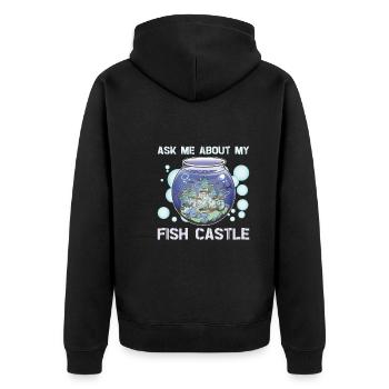 Gardien d’aquarium aquatique Poissonnier Eau salée - Veste à capuche bio Premium Unisexe - noir - Dos - Nico (187cm)