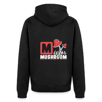 Morels Mushroom Picker Mushroom Farmer Mushroom - Unisex Premium Bio Zip Hoodie - Schwarz - Hinten - Nico (187cm)