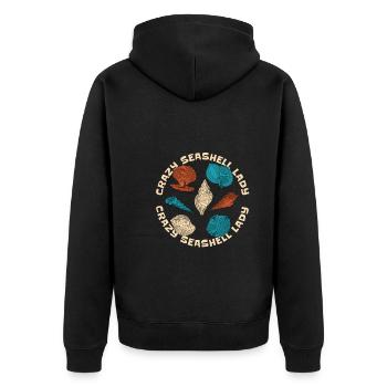 seashells shell collector shell collecting Gift - Unisex Premium Bio Zip Hoodie - Schwarz - Hinten - Nico (187cm)