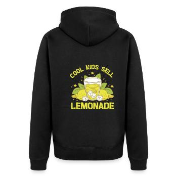 Lemonade Rack Lemon Juice Homemade - Unisex Premium Organic Zip Hoodie - black - Back - Nico (187cm)