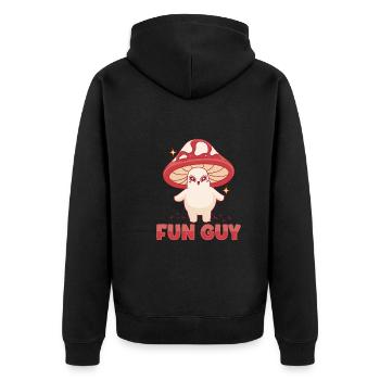 Morels Mushroom Picker Mushroom Farmer Mushroom - Unisex Premium Bio Zip Hoodie - Schwarz - Hinten - Nico (187cm)