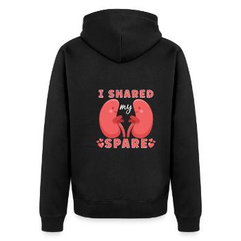 Kidney Transplant Kidney Donor Kidney Disease - Unisex Premium Bio Zip Hoodie - Schwarz - Hinten - Nico (187cm)