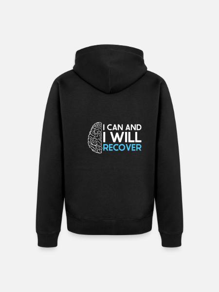 Stroke Survivor Stroke Awareness - Unisex Premium Organic Zip Hoodie - black