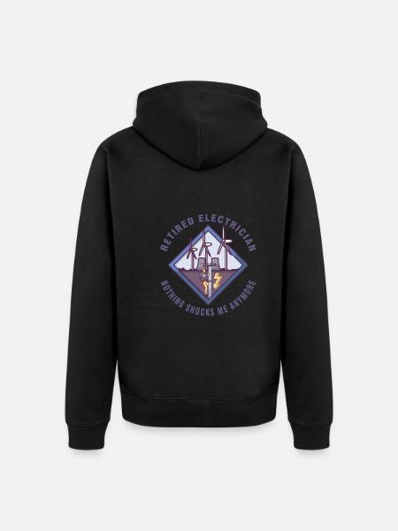 Electrician Electrical Engineer Lineman Electrical - Unisex Premium Organic Zip Hoodie - black