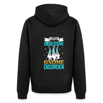 Gnomes de jardin Gnome Amant Drôle de Gnome Jardinage - Veste à capuche bio Premium Unisexe - noir - Dos - Nico (187cm)