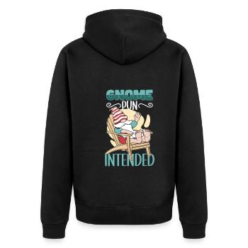 Garden Gnomes Gnome Lover Funny Gnome Gardening - Unisex Premium Organic Zip Hoodie - black - Back - Nico (187cm)