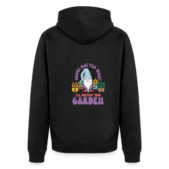 Gnomes de jardin Gnome Amant Drôle de Gnome Jardinage - Veste à capuche bio Premium Unisexe - noir - Dos - Nico (187cm)