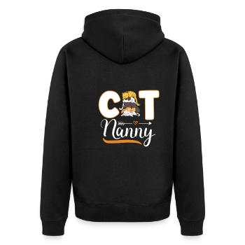 Dog Seated Dog Puppy Dog Sitter Dog Sitter - Unisex Premium Organic Zip Hoodie - black - Back - Nico (187cm)