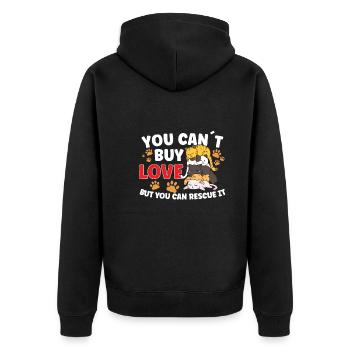 Sauvetage des chats SAUVETAGE DES DROITS DES ANIMAUX Adoption de chats - Veste à capuche bio Premium Unisexe - noir - Dos - Nico (187cm)