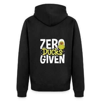Rubber Ducks Duck Duck Lovers Bathroom - Unisex Premium Organic Zip Hoodie - black - Back - Nico (187cm)