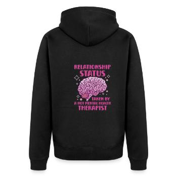 Sensibilisation à la santé mentale Dépression Prévention du suicide - Veste à capuche bio Premium Unisexe - noir - Dos - Nico (187cm)