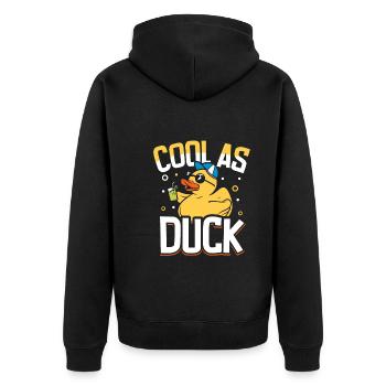Canards en caoutchouc Canard Duck Lovers Salle de bain - Veste à capuche bio Premium Unisexe - noir - Dos - Nico (187cm)