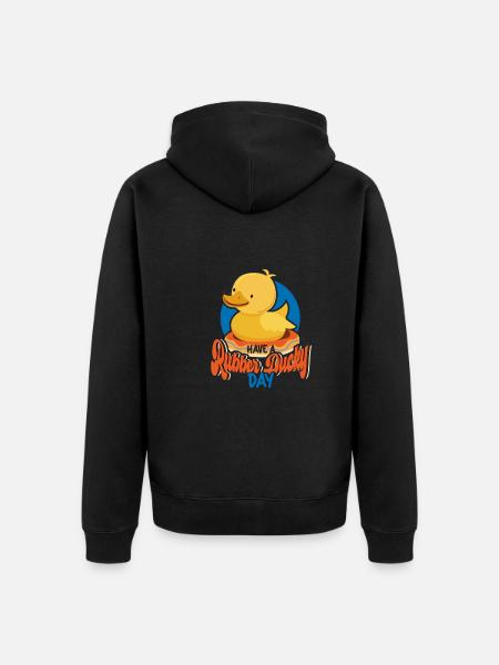 Gummiente Gummienten Entenliebhaber Badezimmer - Unisex Premium Bio Zip Hoodie - Schwarz