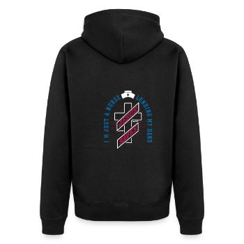 Nurse Nursing Clinic Paramedic - Unisex Premium Organic Zip Hoodie - black - Back - Nico (187cm)