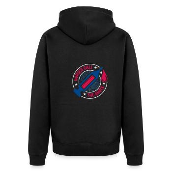 Nurse Nursing Clinic Paramedic - Unisex Premium Organic Zip Hoodie - black - Back - Nico (187cm)