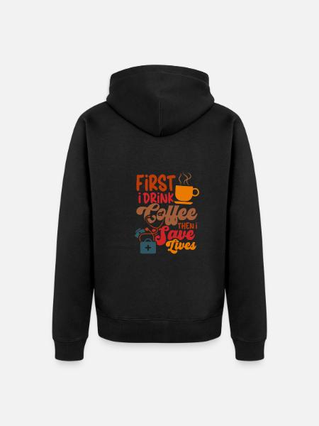 Nurse Nursing Clinic Paramedic - Unisex Premium Organic Zip Hoodie - black